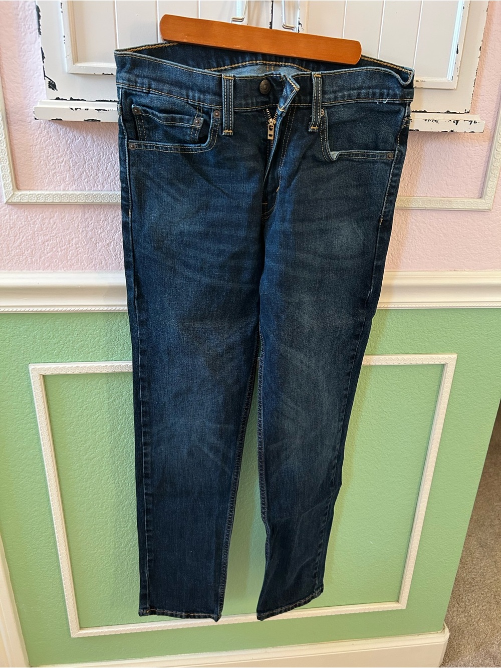 Levi’s Strauss Denim Dark Blue Straight Men’s Jeans W 31 L 32